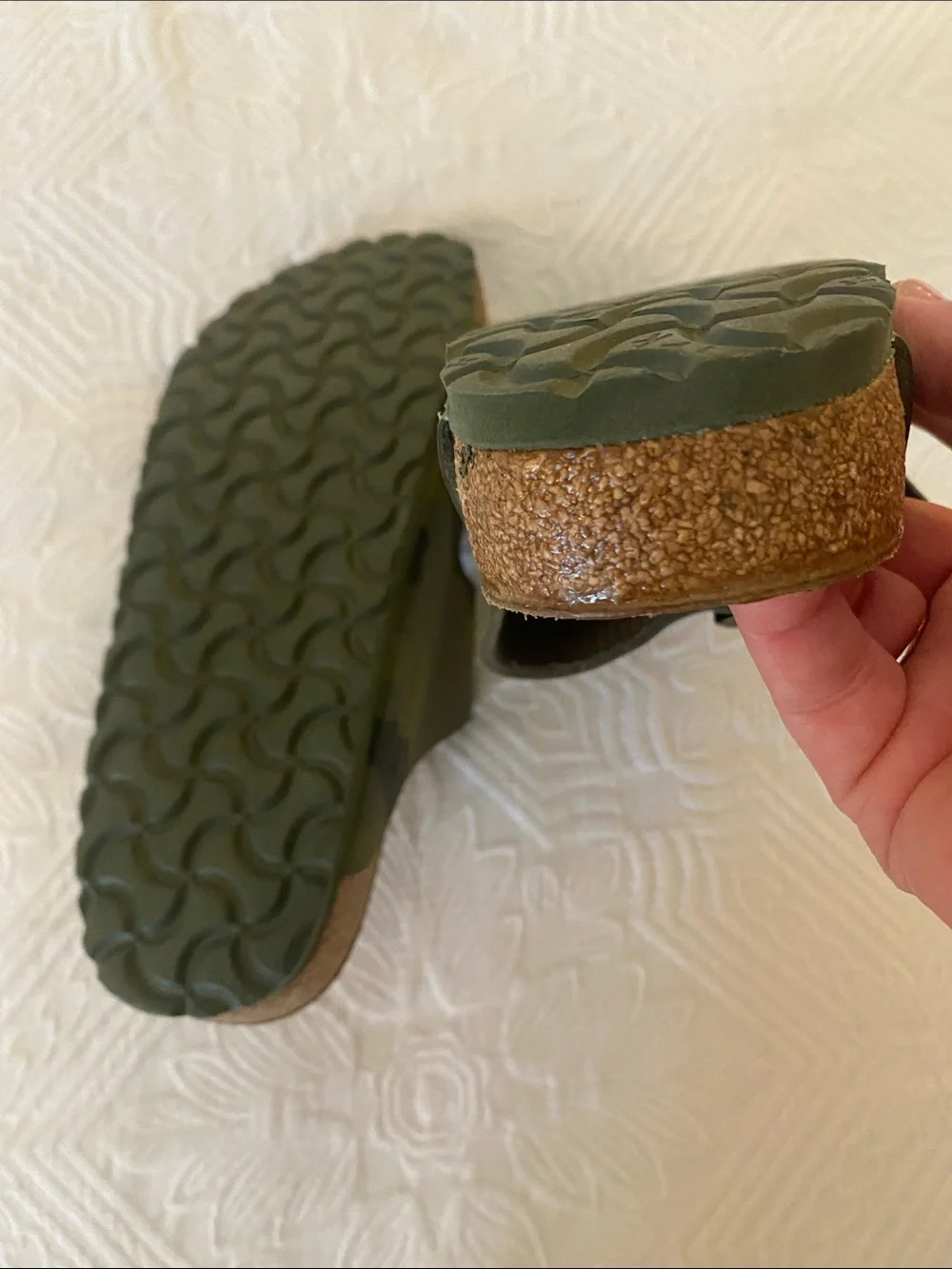 Birkenstock Arizona Camo Two-Strap Sandals - Green and Brown - Picture 7 of 8